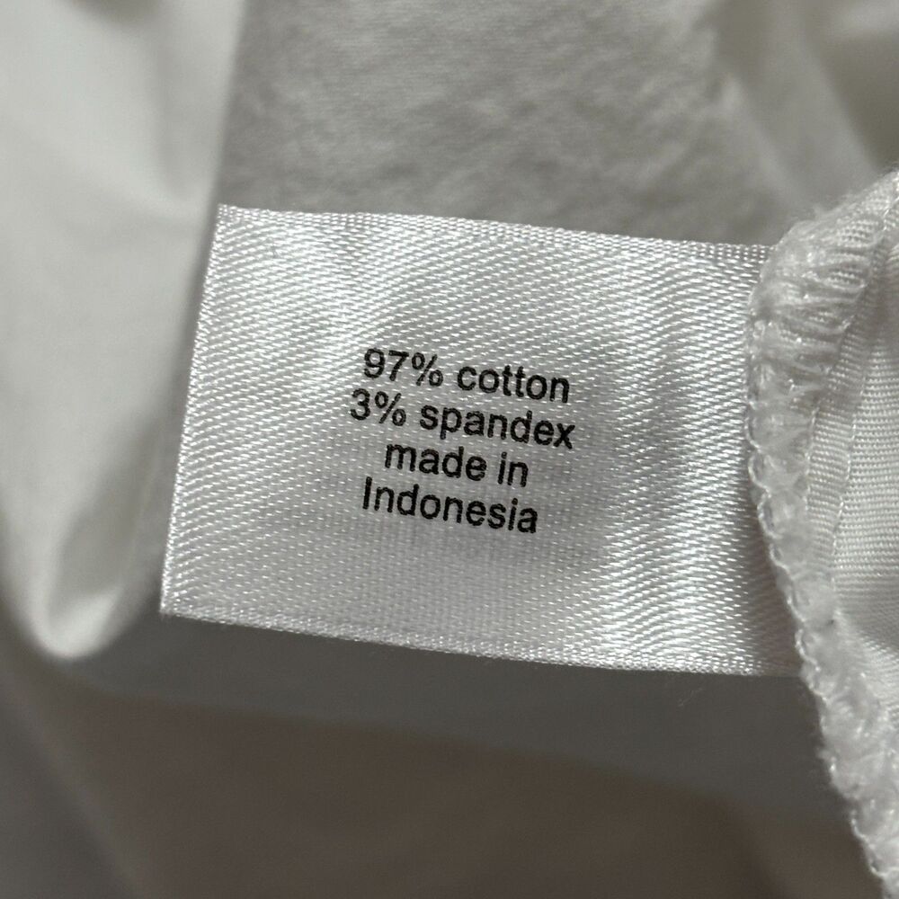 Lane Bryant White Stretch Cotton Button Down Shirt Size 18/20 Career Casual - Picture 6 of 8